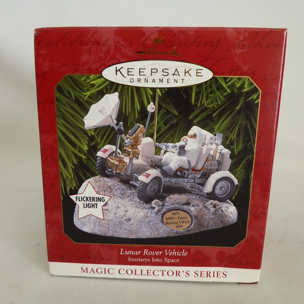 NEW 1999 HALLMARK 1971 LUNAR ROVER VEHICLE #4 MAGIC LIGHT ORNAMENT